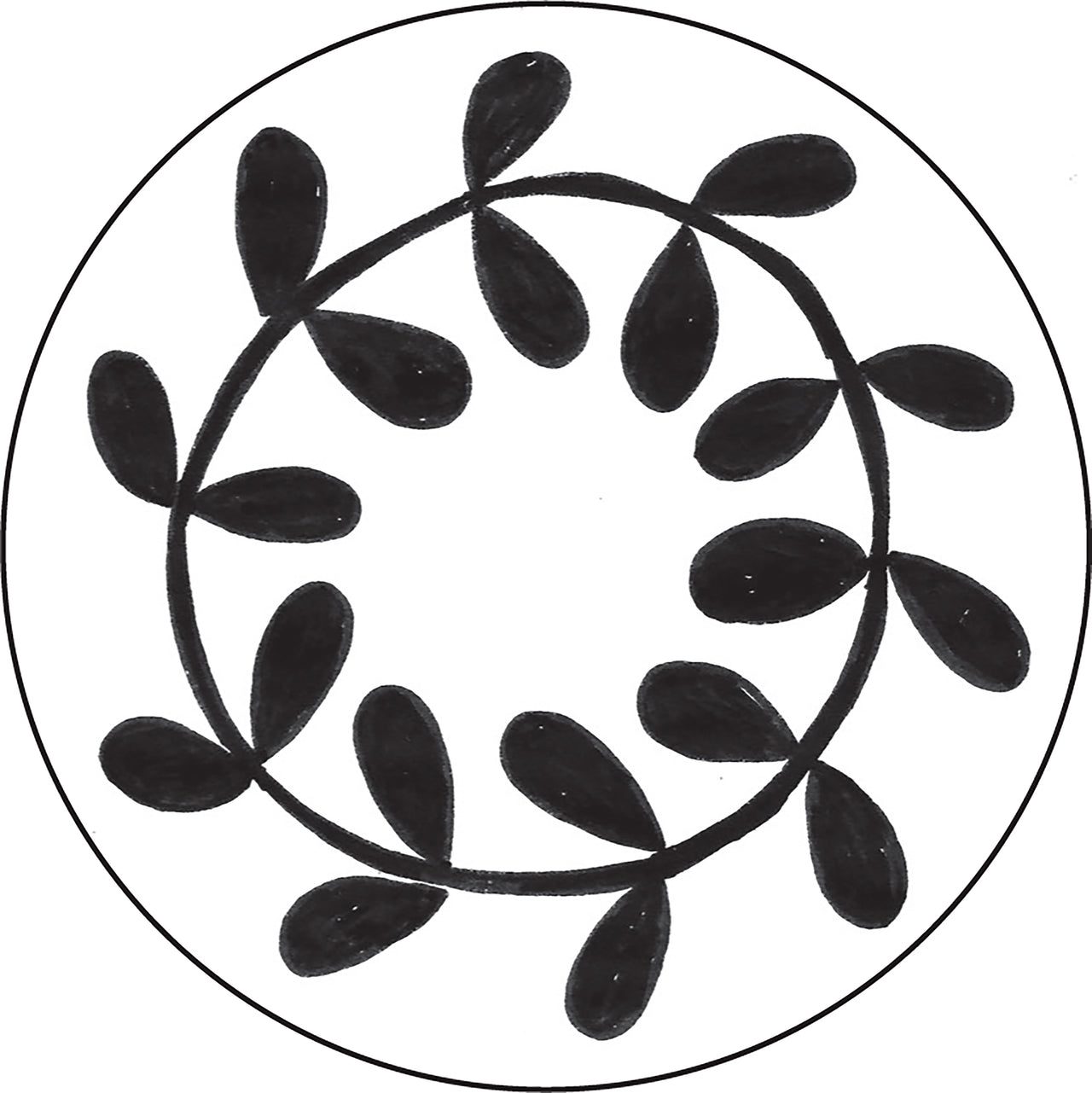 Manuscript Pen Manuscript Decorative Sealing Coin .75" - Foliage