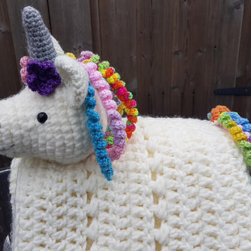 3 in 1 Rainbow Unicorn Folding Baby Blanket Toy Lovey