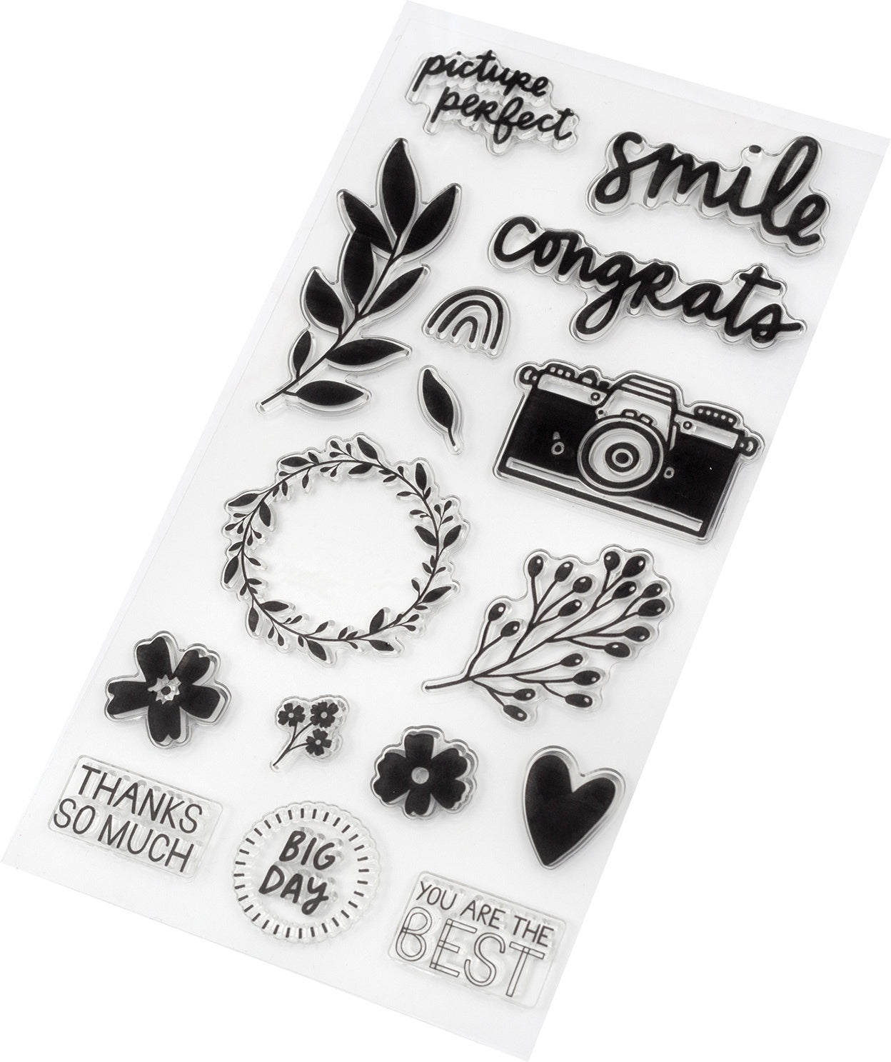 American Crafts Amy Tan Picnic In The Park Acrylic Stamps 16/Pkg - 620375