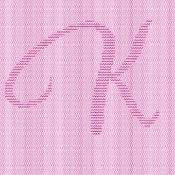 Very Easy Knitting Pattern - Letter K Stroller blanket