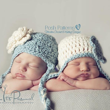 Solid Shells Earflap Hat Crochet Pattern 189