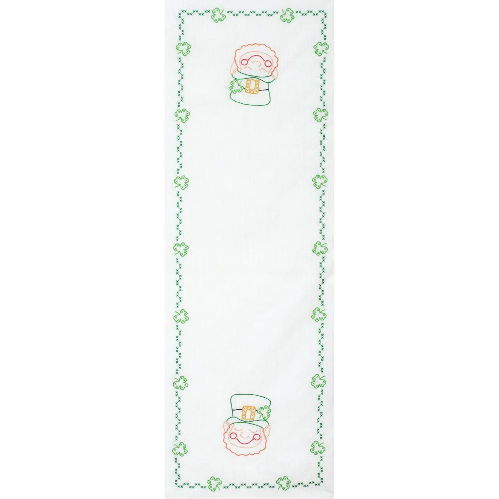 Jack Dempsey Stamped Table RunnerScarf - St. Patrick's Day - 15in x 42in