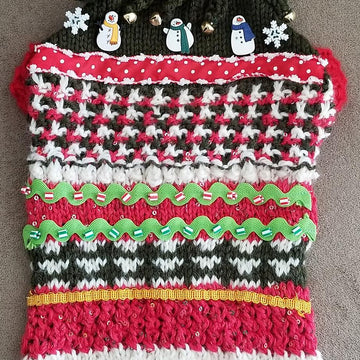 Lena's Ugly Christmas Sweater for Miniature Dachshunds