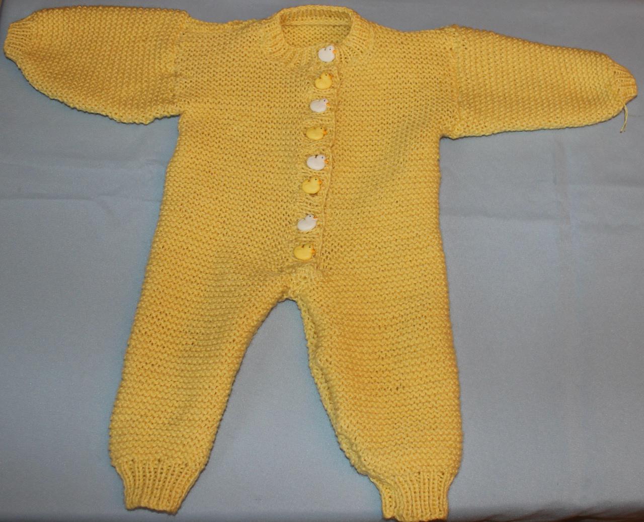 Newborn Baby Garter Stitch Onesie