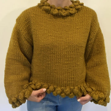 Cropped Bobble Pullover