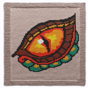 Dragon Knitting Pattern Bundle, 4 Mythical Squares