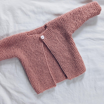 August Cardigan - Baby Aran Knitting Pattern for 0-3 - 18-24 months