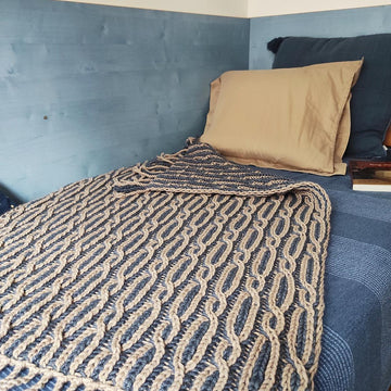Untwisted Brioche Blanket