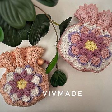 Flower Drawstring pouch
