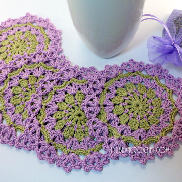 Lavender Crochet Coasters