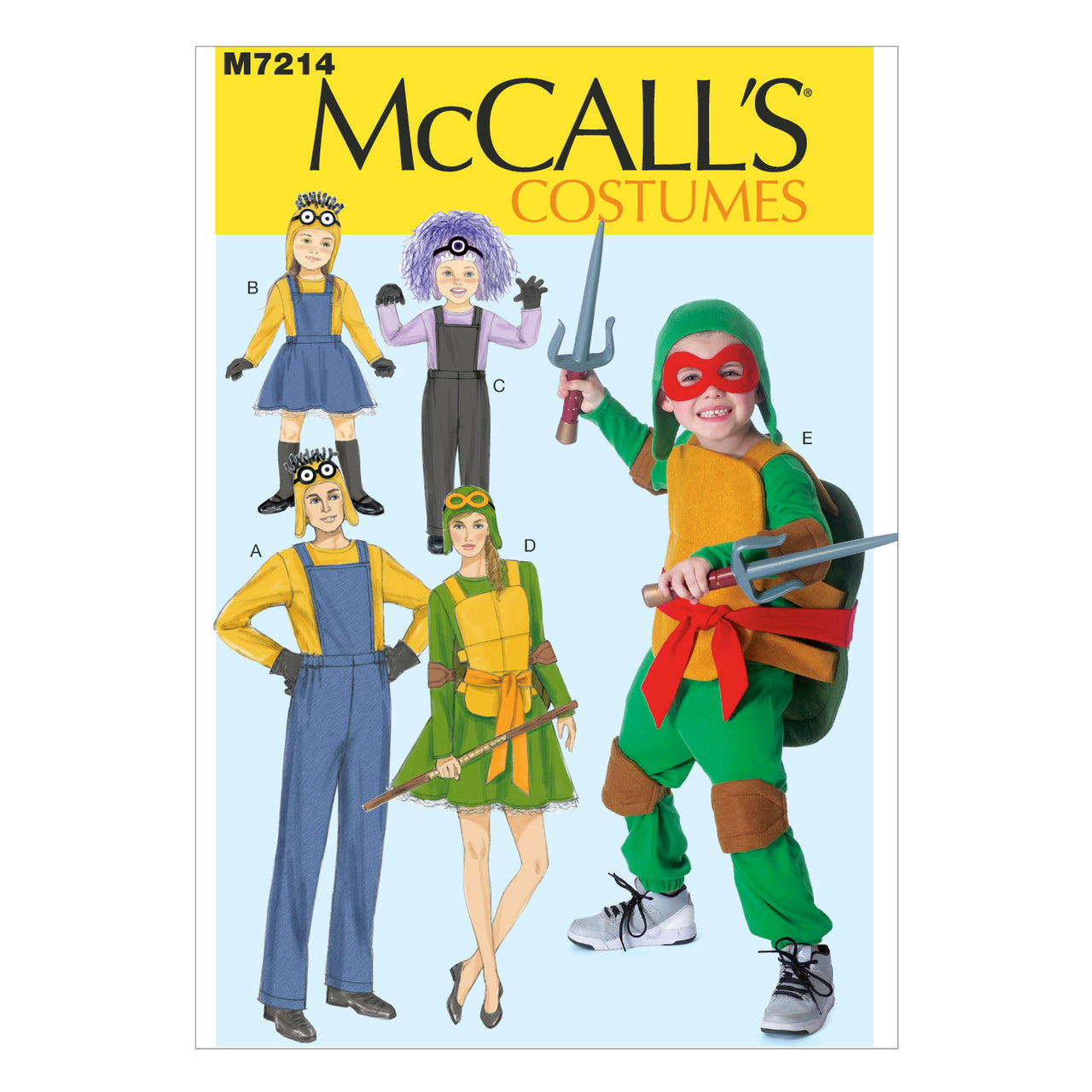 McCall's Adults'/Children's/Boys'/Girls' Costumes M7214 - Sewing Pattern
