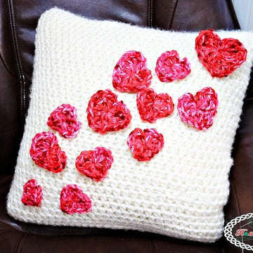 Pillow Case with Flying Hearts