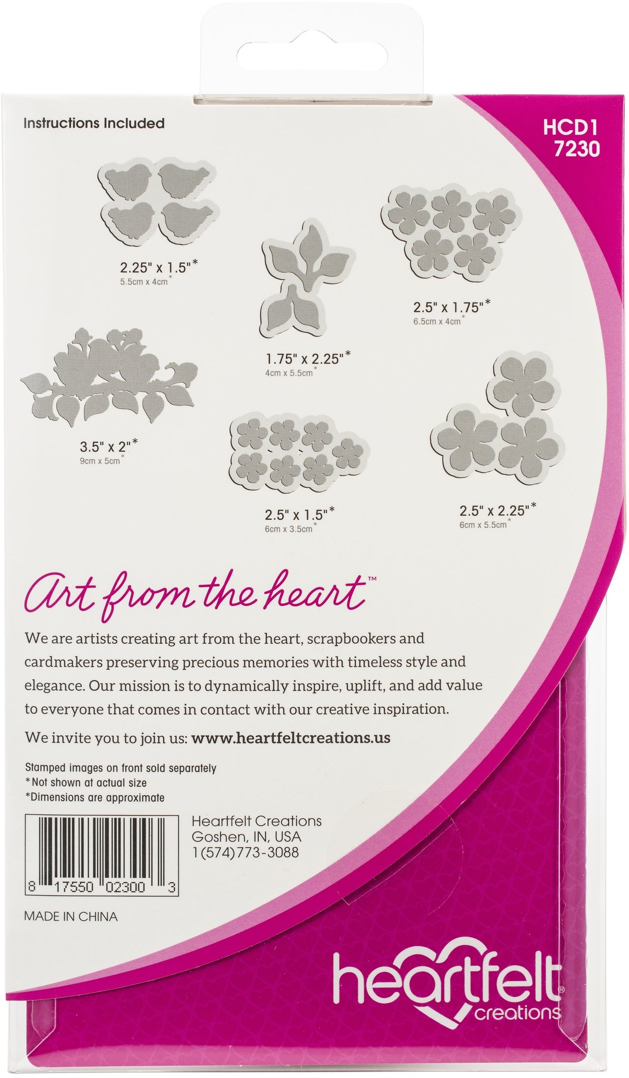 Heartfelt Creations Cut & Emboss Dies - Tweet Cherry Blossoms