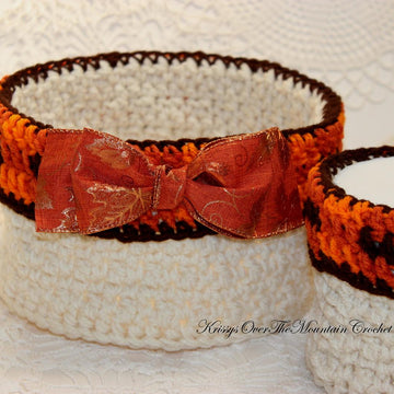 Round Plaid Basket