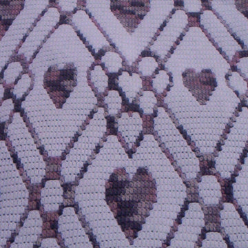 Plaid Hearts Throw - Overlay Mosaic Crochet Pattern