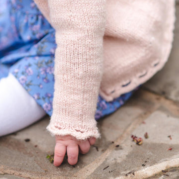Rosy Scalloped Cardigan