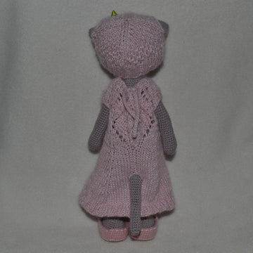 Luiza Grey cat amigurumi doll