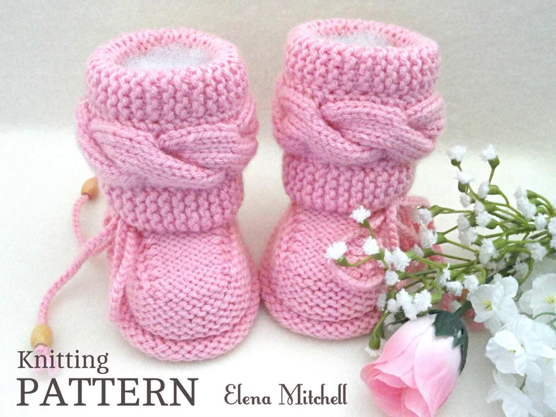 Knitting PATTERN Baby Boots by Elena Mitchell