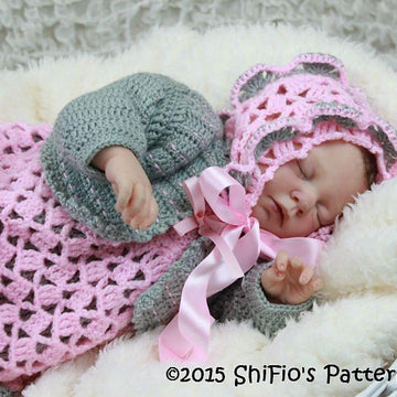 Crochet Pattern baby set UK & USA Terms  #25