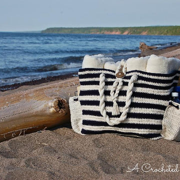 "Nautical Knots" Beach / Yarn / Tote Bag
