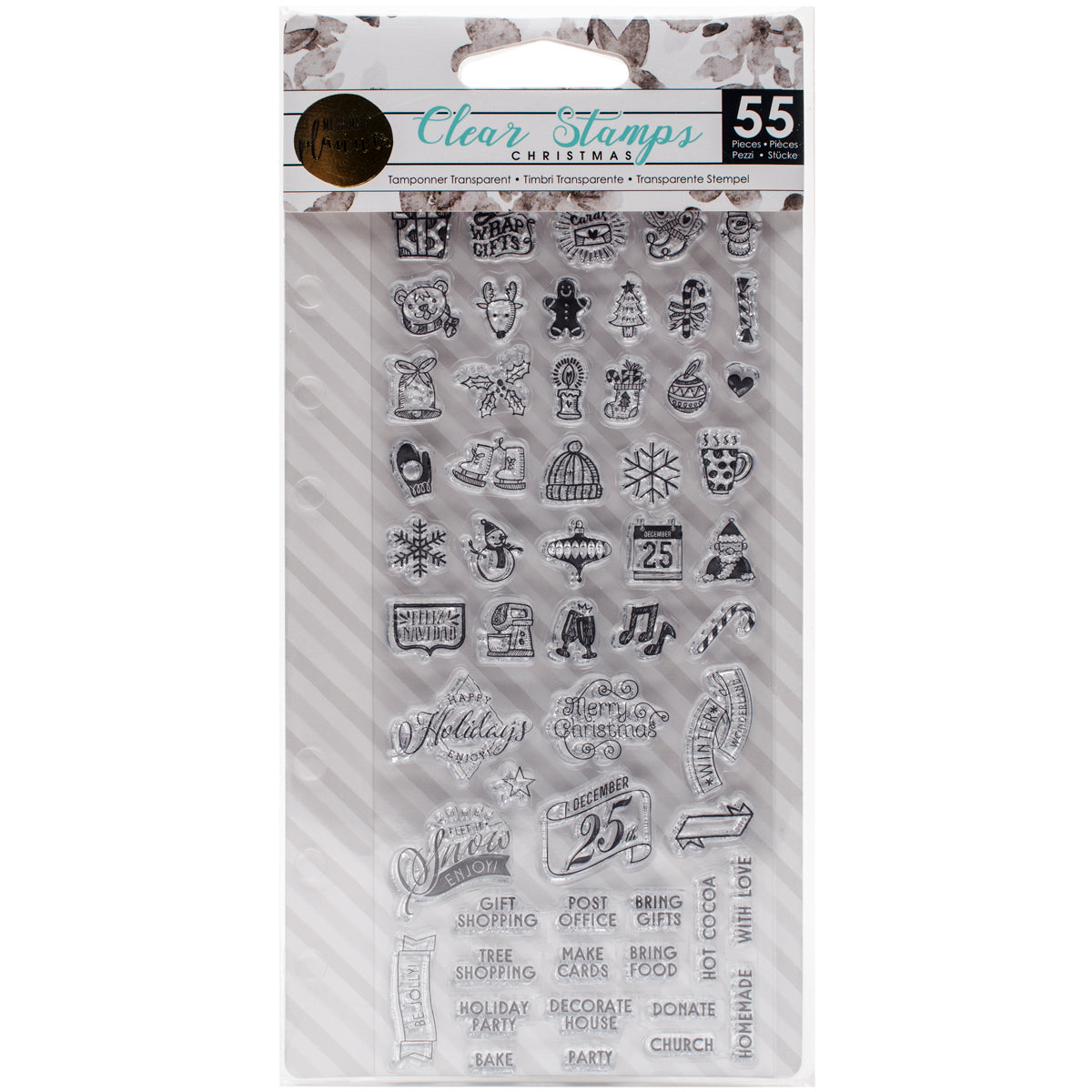 Prima Marketing My Prima Planner Clear Stamps - Christmas Mini Icons & Words