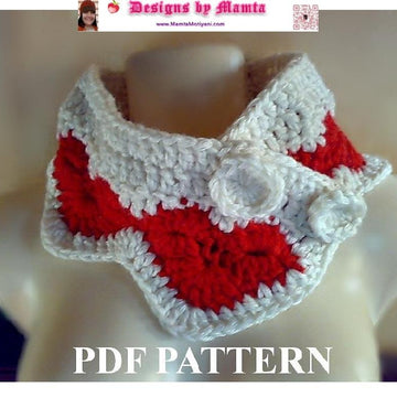 Crochet Cowl Pattern Valentine Neck Warmer Heart Love