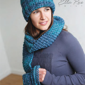 Beanie & Scarf in Ella Rae Twist - ER12-02 - Downloadable PDF