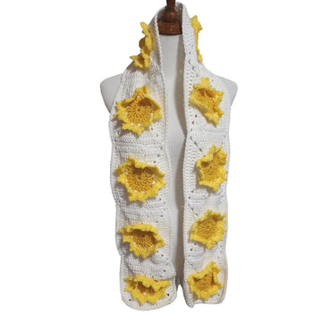 Sunflowers in Snow Scarf