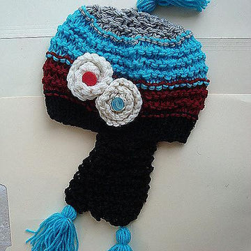 590 KNITTED EARFLAP HAT, all sizes