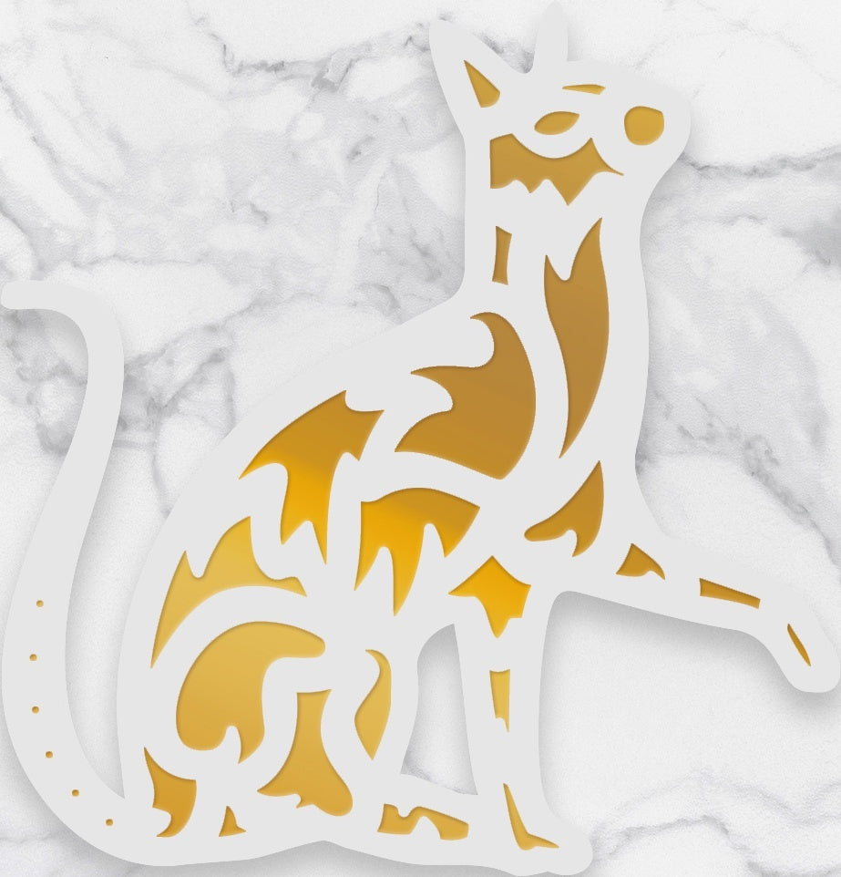 Artdeco Creations Couture Creations Sentiment Mini Die - Kitty Silhouette 1.9"X1.9"