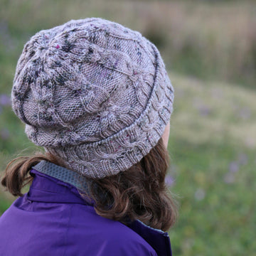 Boysenberry Ripple Cabled Hat TJD41