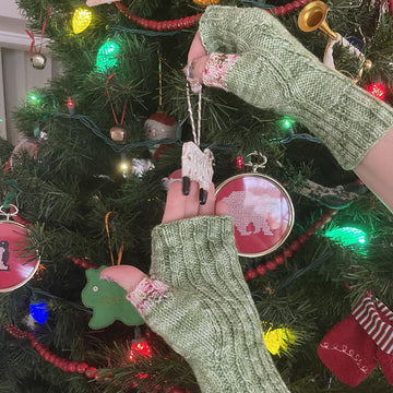 Under the Pines Fingerless Mitts