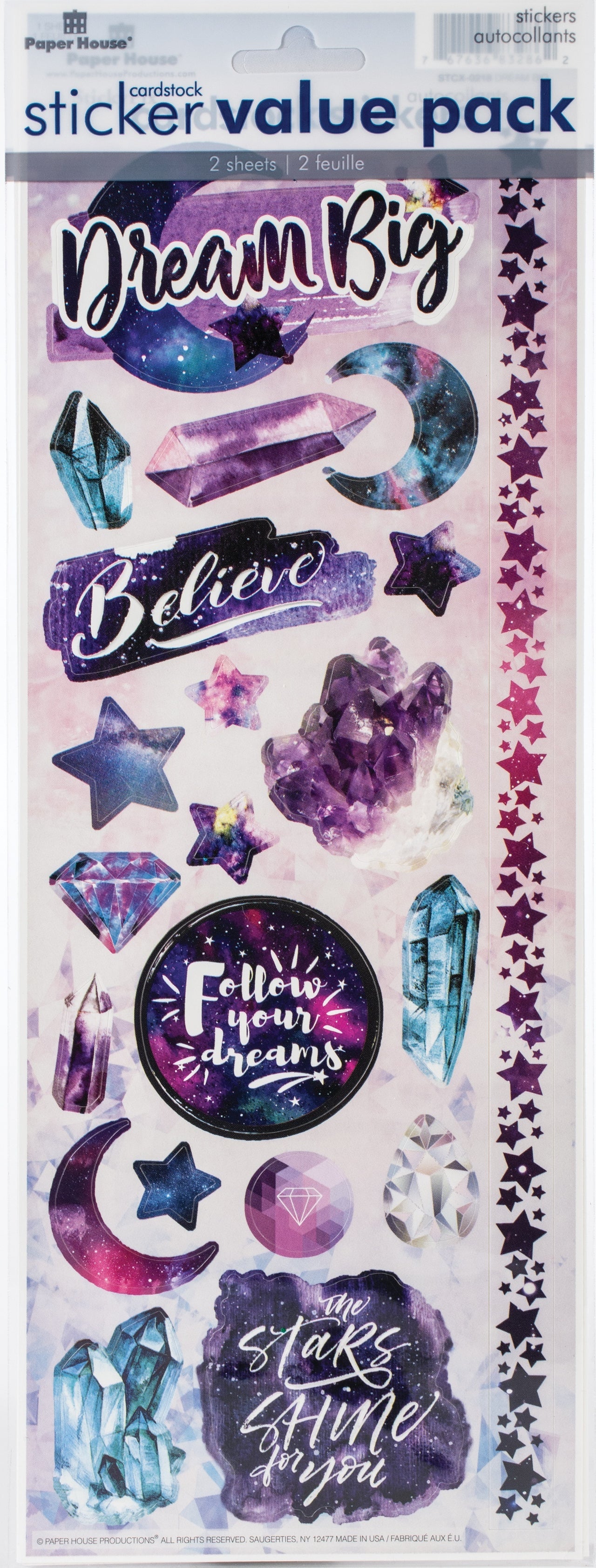 Paper House Cardstock Sticker 2/Pkg - Stargazer