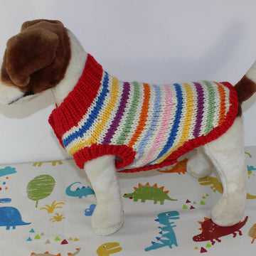 Dog Chunky Stripe Button Up Coat