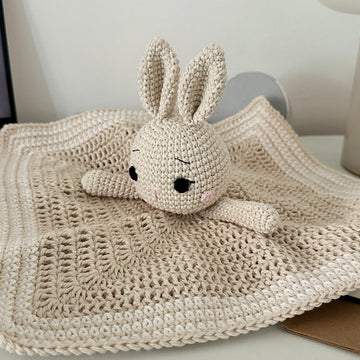 Bunny Baby Lovey Blanket & Rattle Crochet Pattern PDF – Cute Stuffed Toy Tutorial