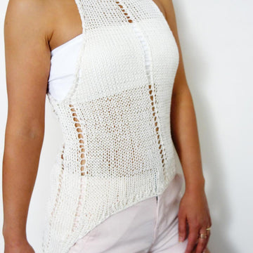 Laced Cropped Tank Top