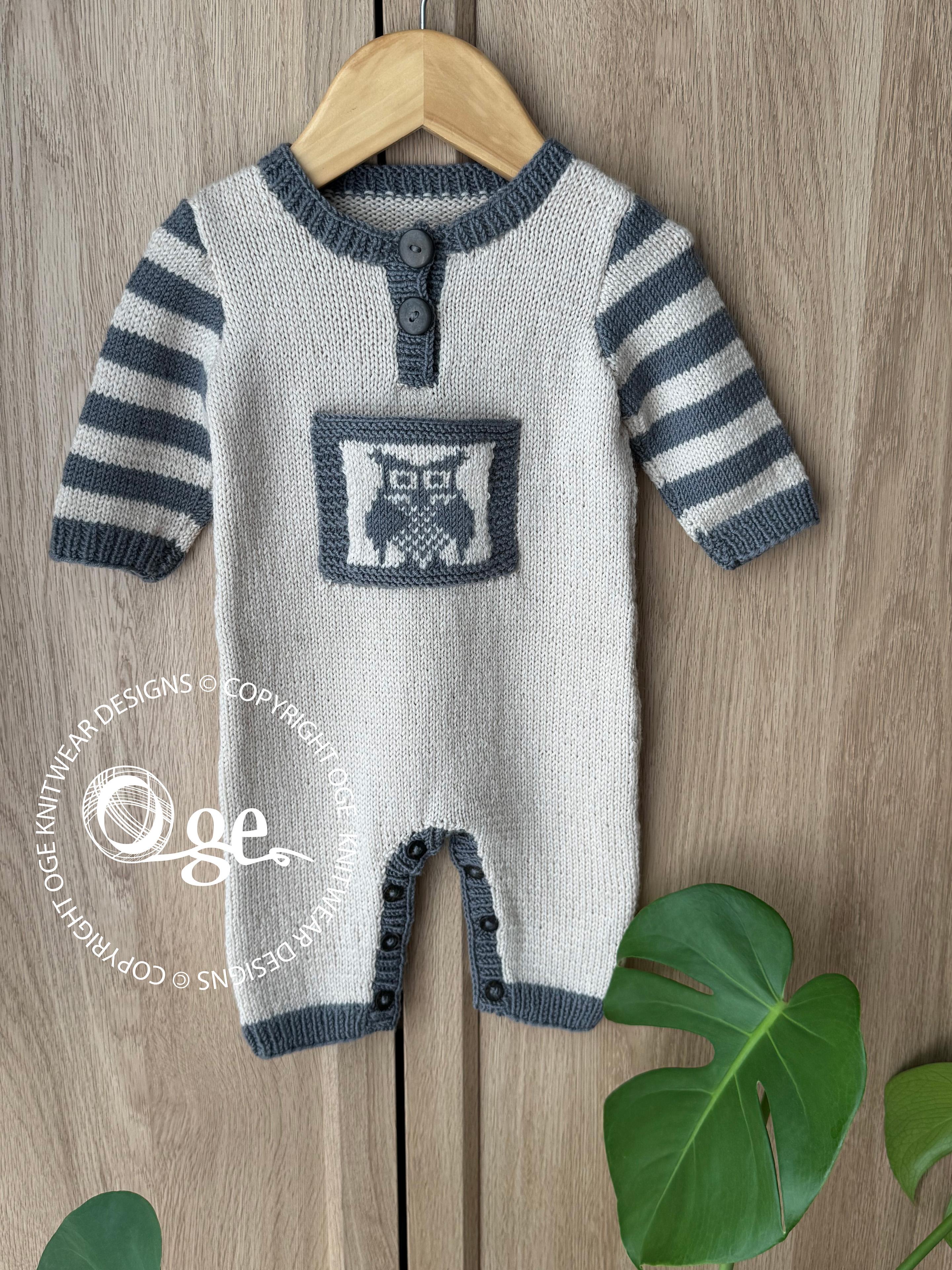 Lil Hoot, Onesie / romper with matching hat P084