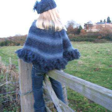 "Storm" Child/Adult Poncho with Matching Beret