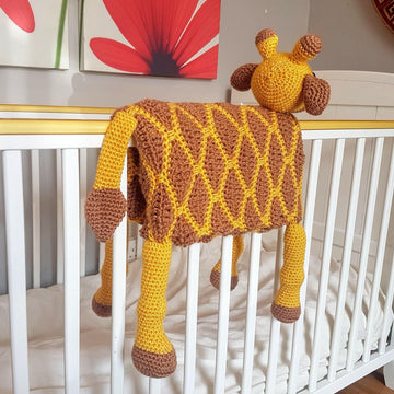 3in1 Safari Giraffe Baby Blanket Crochet Pattern
