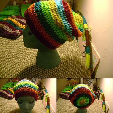 Striped Slouchy Beanie