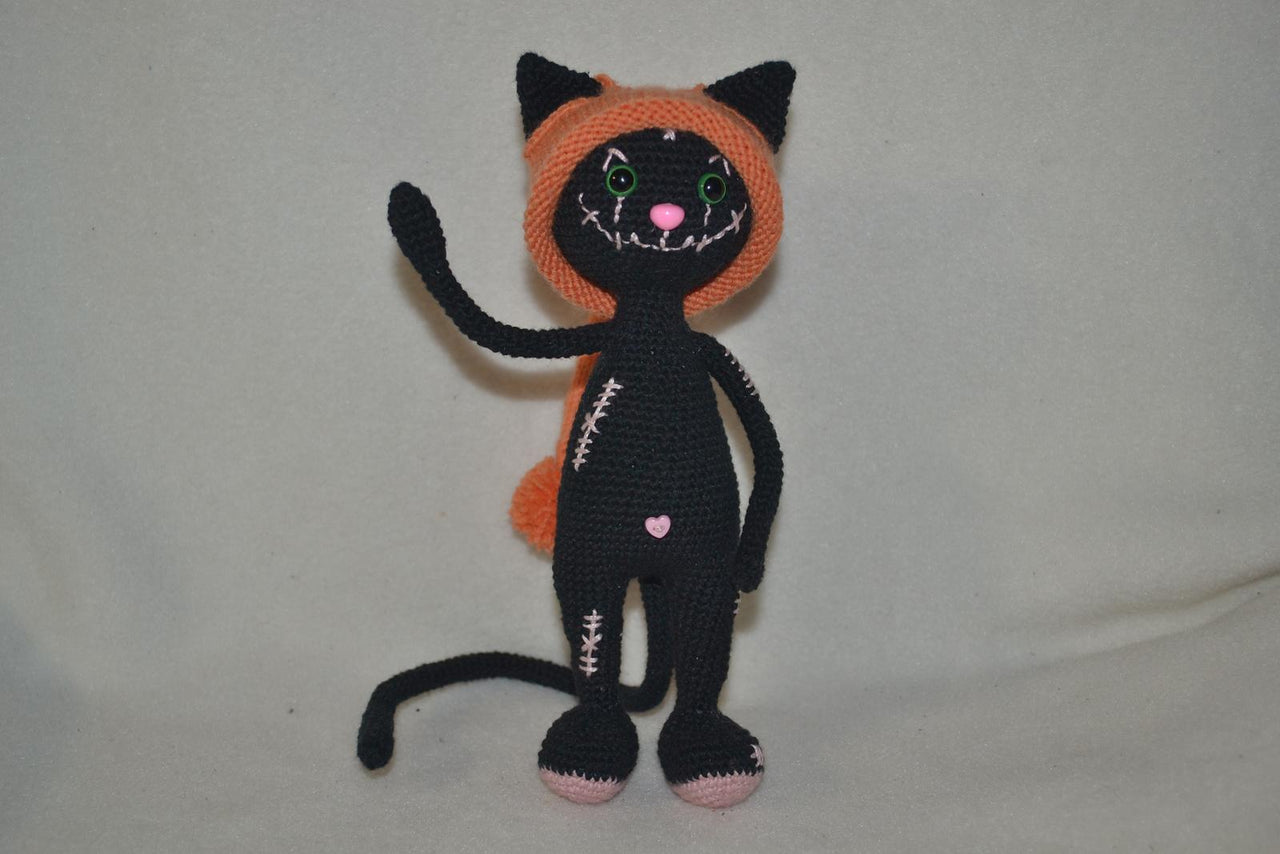 Amigurumi Black cat doll
