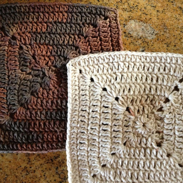 Sunset square dishcloth