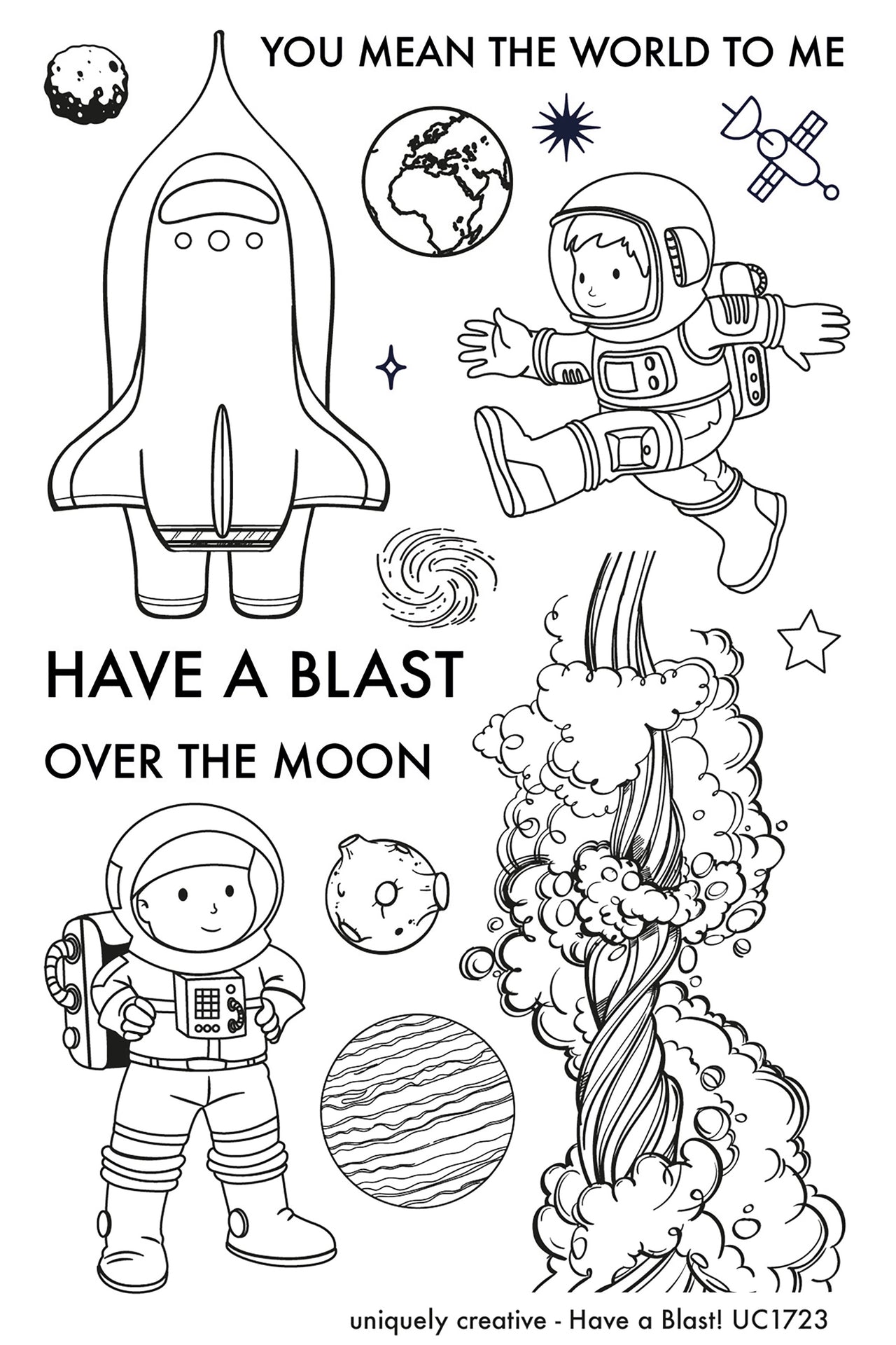 Uniquely Creative 4"X6" Clear Stamps 16/Pkg - Have A Blast