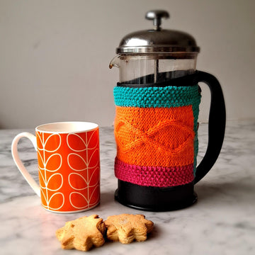 Aran Diamond Coffee Cosy