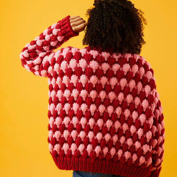 Bubble Stitch Cardigan - Free Knitting Pattern For Women in Paintbox Yarns Simply Super Chunky