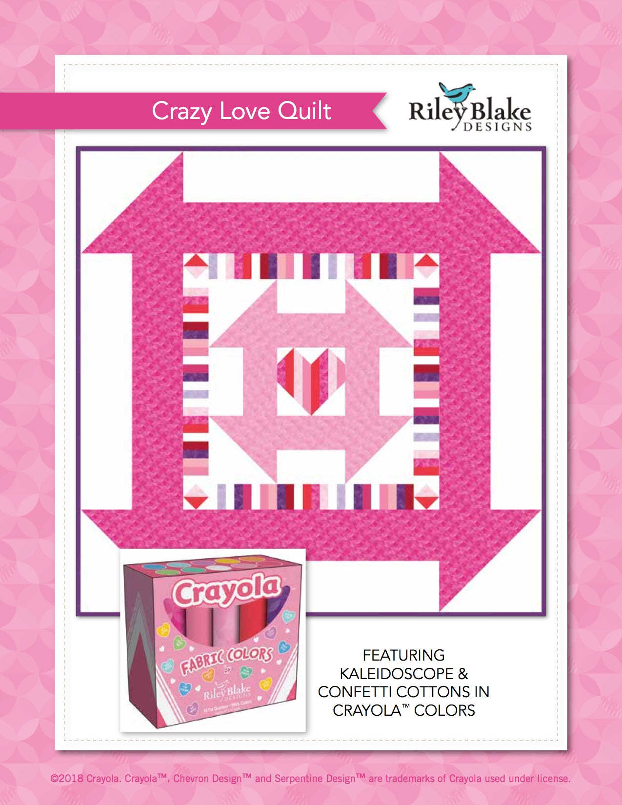 Riley Blake Crazy Love Quilt  - Downloadable PDF