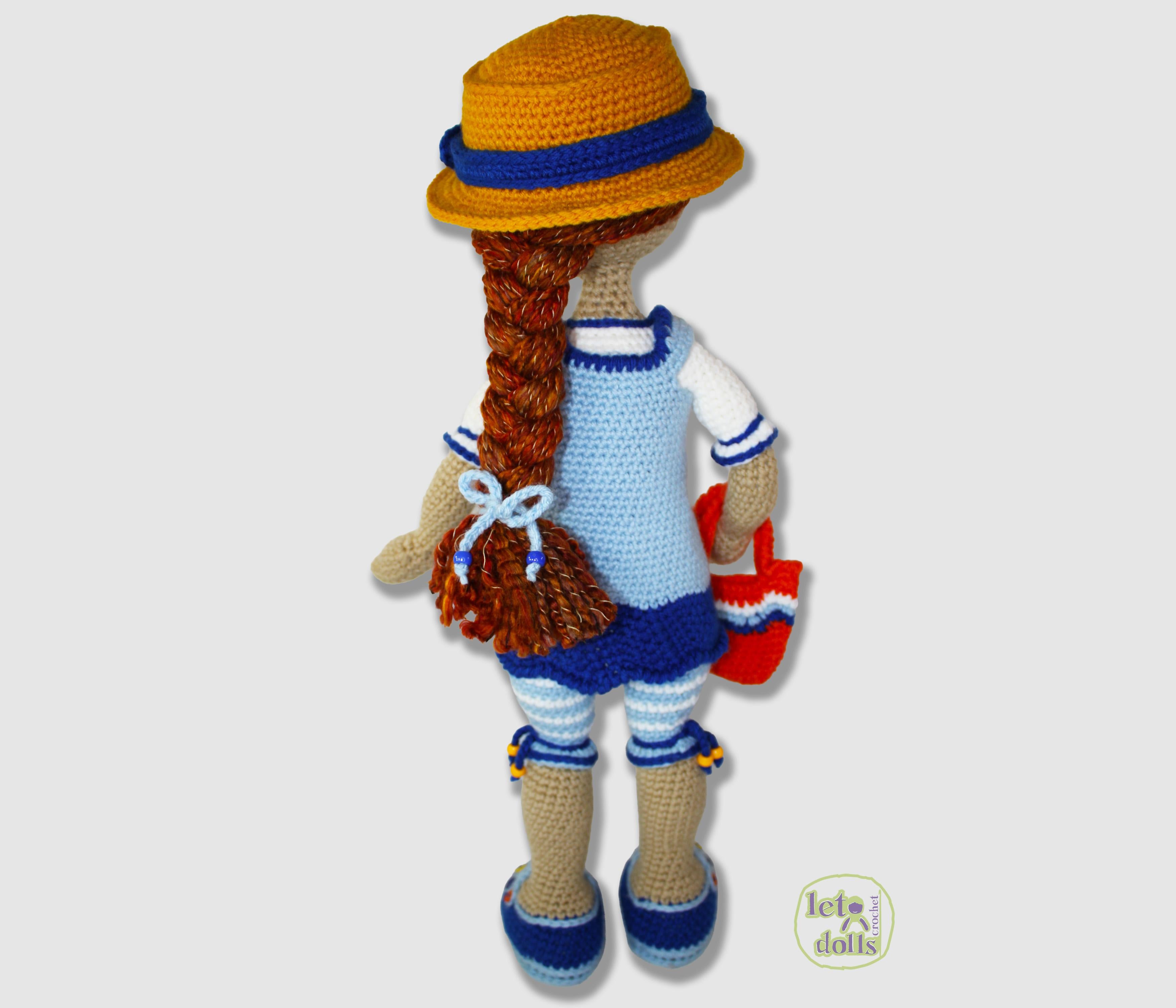 21 inch crochet doll pattern PDF, Large amigurumi doll, Fay