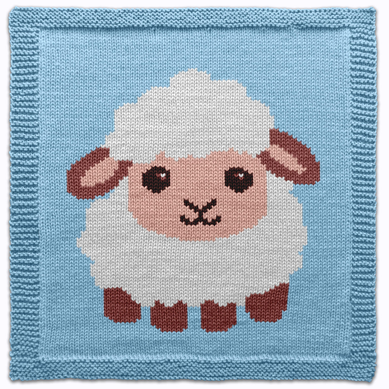 Lamb Square Knitting Pattern, Little baby sheep
