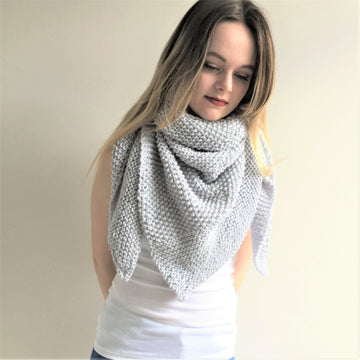 “Sea Silver” Scarf Shawl - toddler to adult