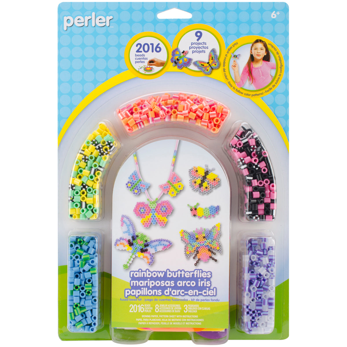 Perler Fused Bead Kit - Rainbow Butterflies